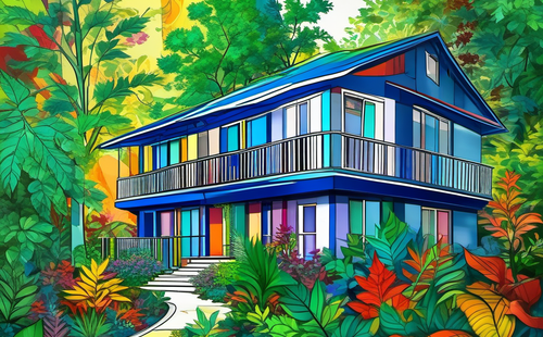 What are the main business areas of a color steel activity house company?